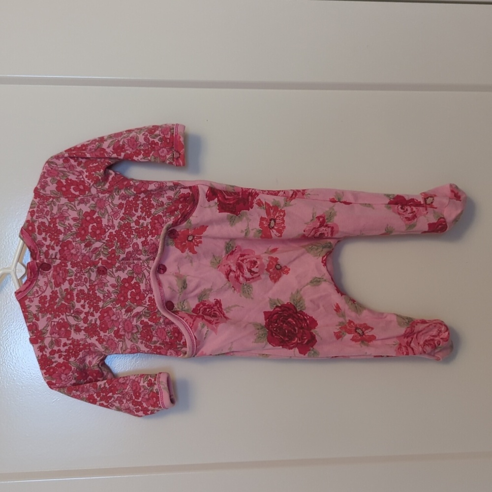 Baby Lulu adorable pink rose onesie xlnt condition Sz. 9 mo - Picture 3 of 6